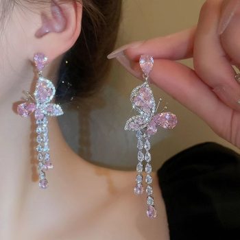 Butterfly Waterdrop zirconia Earring