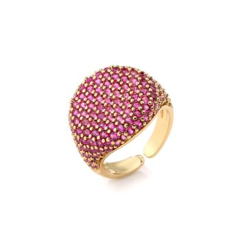 Cubic Zircon Stone Adjustable Finger Ring